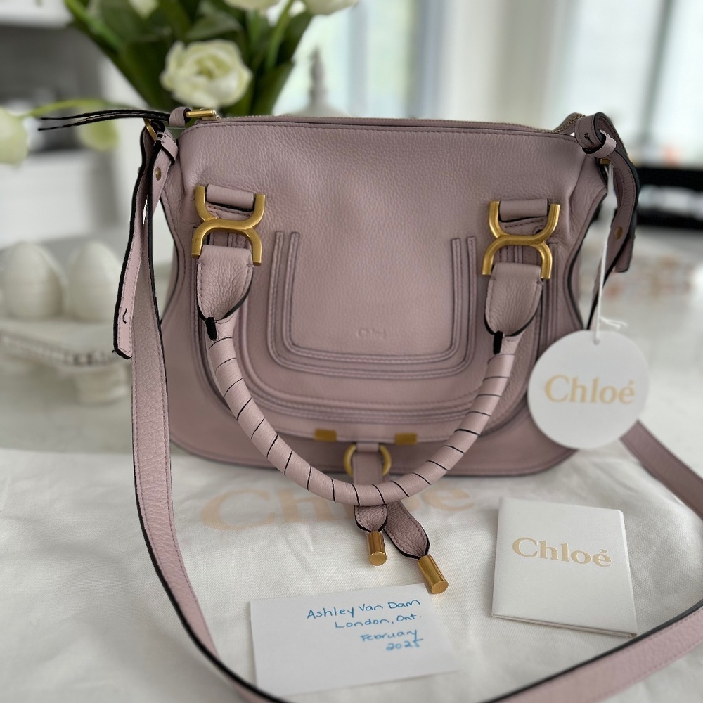 NWT Chloe Marcie Small Double Carry Satchel